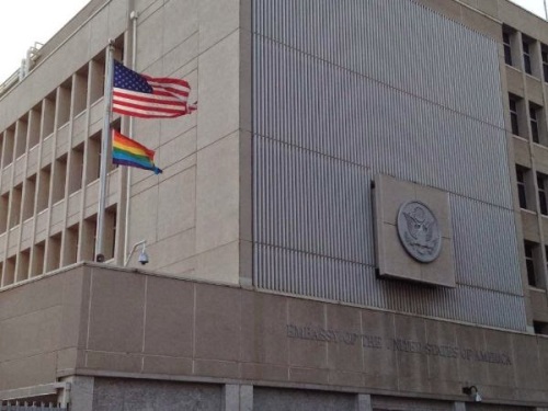 gay-flag embassy